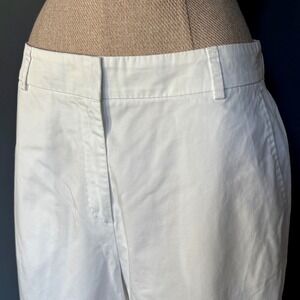 Carolina Herrera White Cotton Blend Straight Leg Trousers | Sz 6